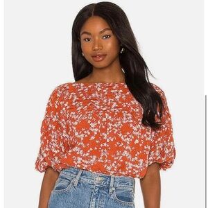 Free People
Rust combo Dessa Floral bodysuit 
NWT 
Size medium